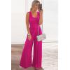 imagePRETTYGARDEN Sleeveless Tank Wide Leg One Piece Jumpsuits 2025 Spring Summer Travel Airport Outfits Casual Pants RompersRose Red