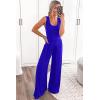 imagePRETTYGARDEN Sleeveless Tank Wide Leg One Piece Jumpsuits 2025 Spring Summer Travel Airport Outfits Casual Pants RompersRoyal Blue