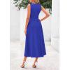 imagePRETTYGARDEN Spring Casual Dresses for Women 2025 Summer Business Work Midi Sleeveless A Line Pleated Cocktail DressBrilliant Blue
