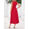 imagePRETTYGARDEN Spring Casual Dresses for Women 2025 Summer Business Work Midi Sleeveless A Line Pleated Cocktail DressRed