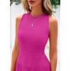 imagePRETTYGARDEN Spring Casual Dresses for Women 2025 Summer Business Work Midi Sleeveless A Line Pleated Cocktail DressRose
