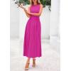 imagePRETTYGARDEN Spring Casual Dresses for Women 2025 Summer Business Work Midi Sleeveless A Line Pleated Cocktail DressRose
