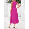 imagePRETTYGARDEN Spring Casual Dresses for Women 2025 Summer Business Work Midi Sleeveless A Line Pleated Cocktail DressRose
