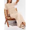 imagePRETTYGARDEN Womens Eyelet Cover Up Dress 2025 Summer Vacation Resort Maxi Dresses Beach Short Sleeve Hollow Out SundressApricot