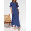 imagePRETTYGARDEN Womens Eyelet Cover Up Dress 2025 Summer Vacation Resort Maxi Dresses Beach Short Sleeve Hollow Out SundressBlue