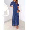 imagePRETTYGARDEN Womens Eyelet Cover Up Dress 2025 Summer Vacation Resort Maxi Dresses Beach Short Sleeve Hollow Out SundressBlue