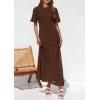 imagePRETTYGARDEN Womens Eyelet Cover Up Dress 2025 Summer Vacation Resort Maxi Dresses Beach Short Sleeve Hollow Out SundressBrown