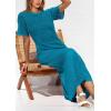 imagePRETTYGARDEN Womens Eyelet Cover Up Dress 2025 Summer Vacation Resort Maxi Dresses Beach Short Sleeve Hollow Out SundressLake Blue