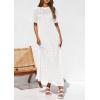imagePRETTYGARDEN Womens Eyelet Cover Up Dress 2025 Summer Vacation Resort Maxi Dresses Beach Short Sleeve Hollow Out SundressWhite