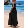 imagePRETTYGARDEN Womens Summer Casual Scoop Neck Sleeveless Long Dresses Tank Top Patchwork Aline Swing Maxi Dress with PocketsBlack