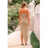 imagePRETTYGARDEN Womens Summer Maxi Dresses 2025 Strapless Tube Ruffle Asymmetrical Bodycon Party Cocktail Formal Long DressApricot