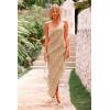 imagePRETTYGARDEN Womens Summer Maxi Dresses 2025 Strapless Tube Ruffle Asymmetrical Bodycon Party Cocktail Formal Long DressApricot