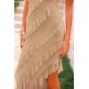 imagePRETTYGARDEN Womens Summer Maxi Dresses 2025 Strapless Tube Ruffle Asymmetrical Bodycon Party Cocktail Formal Long DressApricot
