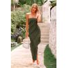 imagePRETTYGARDEN Womens Summer Maxi Dresses 2025 Strapless Tube Ruffle Asymmetrical Bodycon Party Cocktail Formal Long DressArmy Green