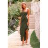 imagePRETTYGARDEN Womens Summer Maxi Dresses 2025 Strapless Tube Ruffle Asymmetrical Bodycon Party Cocktail Formal Long DressArmy Green