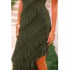 imagePRETTYGARDEN Womens Summer Maxi Dresses 2025 Strapless Tube Ruffle Asymmetrical Bodycon Party Cocktail Formal Long DressArmy Green