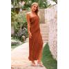 imagePRETTYGARDEN Womens Summer Maxi Dresses 2025 Strapless Tube Ruffle Asymmetrical Bodycon Party Cocktail Formal Long DressCaramel