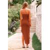 imagePRETTYGARDEN Womens Summer Maxi Dresses 2025 Strapless Tube Ruffle Asymmetrical Bodycon Party Cocktail Formal Long DressCaramel