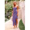 imagePRETTYGARDEN Womens Summer Maxi Dresses 2025 Strapless Tube Ruffle Asymmetrical Bodycon Party Cocktail Formal Long DressGrey Purple