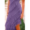 imagePRETTYGARDEN Womens Summer Maxi Dresses 2025 Strapless Tube Ruffle Asymmetrical Bodycon Party Cocktail Formal Long DressGrey Purple