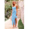 imagePRETTYGARDEN Womens Summer Maxi Dresses 2025 Strapless Tube Ruffle Asymmetrical Bodycon Party Cocktail Formal Long DressLight Blue