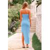 imagePRETTYGARDEN Womens Summer Maxi Dresses 2025 Strapless Tube Ruffle Asymmetrical Bodycon Party Cocktail Formal Long DressLight Blue