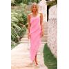 imagePRETTYGARDEN Womens Summer Maxi Dresses 2025 Strapless Tube Ruffle Asymmetrical Bodycon Party Cocktail Formal Long DressLight Pink