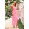 imagePRETTYGARDEN Womens Summer Maxi Dresses 2025 Strapless Tube Ruffle Asymmetrical Bodycon Party Cocktail Formal Long DressLight Pink