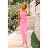 imagePRETTYGARDEN Womens Summer Maxi Dresses 2025 Strapless Tube Ruffle Asymmetrical Bodycon Party Cocktail Formal Long DressLight Pink