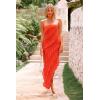 imagePRETTYGARDEN Womens Summer Maxi Dresses 2025 Strapless Tube Ruffle Asymmetrical Bodycon Party Cocktail Formal Long DressOrange