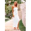 imagePRETTYGARDEN Womens Summer Maxi Dresses 2025 Strapless Tube Ruffle Asymmetrical Bodycon Party Cocktail Formal Long DressWhite