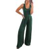 imagePRETTYGARDEN Sleeveless Tank Wide Leg One Piece Jumpsuits 2025 Spring Summer Travel Airport Outfits Casual Pants RompersDark Green