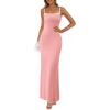 imagePRETTYGARDEN Spring Dresses for Women 2025 Summer Resort Wear Sexy Bodycon Sundress Spaghetti Strap Vacation Maxi DressLight Pink