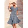 imagePRETTYGARDEN Floral Dress for Women 2025 Summer Casual Short Sleeve Maxi Dresses V Neck Tiered Flowy Boho Beach SundressNavy Floral