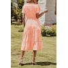 imagePRETTYGARDEN Floral Dress for Women 2025 Summer Casual Short Sleeve Maxi Dresses V Neck Tiered Flowy Boho Beach SundressOrange Yellow