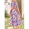 imagePRETTYGARDEN Floral Dress for Women 2025 Summer Casual Short Sleeve Maxi Dresses V Neck Tiered Flowy Boho Beach SundressPrint Multicolored