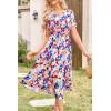 imagePRETTYGARDEN Floral Dress for Women 2025 Summer Casual Short Sleeve Maxi Dresses V Neck Tiered Flowy Boho Beach SundressPrint Multicolored