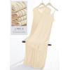 imagePRETTYGARDEN Womens 2025 Summer Casual Maxi Dresses Ribbed Knit Sleeveless V Neck 2 Piece Outfits with Slip Under DressApricot
