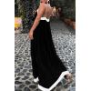 imagePRETTYGARDEN Womens 2025 Summer Maxi Dress Sleeveless V Neck Spaghetti Strap Flowy Elegant Holiday Party DressesBlack