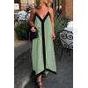 imagePRETTYGARDEN Womens 2025 Summer Maxi Dress Sleeveless V Neck Spaghetti Strap Flowy Elegant Holiday Party DressesGreen