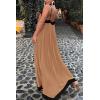 imagePRETTYGARDEN Womens 2025 Summer Maxi Dress Sleeveless V Neck Spaghetti Strap Flowy Elegant Holiday Party DressesKhaki