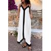 imagePRETTYGARDEN Womens 2025 Summer Maxi Dress Sleeveless V Neck Spaghetti Strap Flowy Elegant Holiday Party DressesWhite