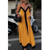 imagePRETTYGARDEN Womens 2025 Summer Maxi Dress Sleeveless V Neck Spaghetti Strap Flowy Elegant Holiday Party DressesYellow