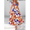 imagePRETTYGARDEN Womens 2025 Summer Boho Maxi Dresses Floral Short Sleeve V Neck A Line Tiered Flowy Long Beach Vacation DressBlue Watercolour