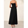 imagePRETTYGARDEN Womens Strapless Wedding Guest Dresses 2025 Summer Trendy Elegant Smocked Tube Top Maxi Long Flowy SundressBlack