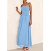 imagePRETTYGARDEN Womens Strapless Wedding Guest Dresses 2025 Summer Trendy Elegant Smocked Tube Top Maxi Long Flowy SundressLight Blue