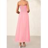 imagePRETTYGARDEN Womens Strapless Wedding Guest Dresses 2025 Summer Trendy Elegant Smocked Tube Top Maxi Long Flowy SundressPink