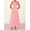 imagePRETTYGARDEN Womens Strapless Wedding Guest Dresses 2025 Summer Trendy Elegant Smocked Tube Top Maxi Long Flowy SundressPink
