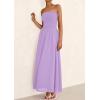 imagePRETTYGARDEN Womens Strapless Wedding Guest Dresses 2025 Summer Trendy Elegant Smocked Tube Top Maxi Long Flowy SundressPurple