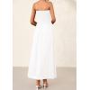 imagePRETTYGARDEN Womens Strapless Wedding Guest Dresses 2025 Summer Trendy Elegant Smocked Tube Top Maxi Long Flowy SundressWhite